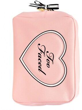 TOO FACED Large Pink Cosmetic Makeup Bag